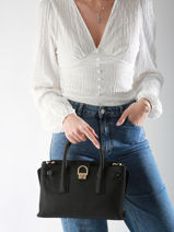 Sac Port Main S Equestre Cuir Etrier Beige equestre EEQT142S-vue-porte