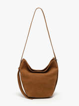 Sac Port� �paule Sac � Dos S Cavalier Nubuck Cuir Etrier Beige cavalier nubuck ECAN126S