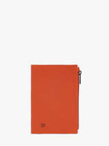 Portefeuille Porte-monnaie Madras Cuir Etrier Orange madras EMAD619