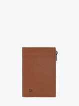 Wallet With Coin Purse Leather Etrier Brown madras EMAD619