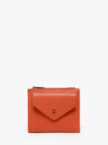 Porte-monnaie Madras Cuir Etrier Orange madras EMAD810